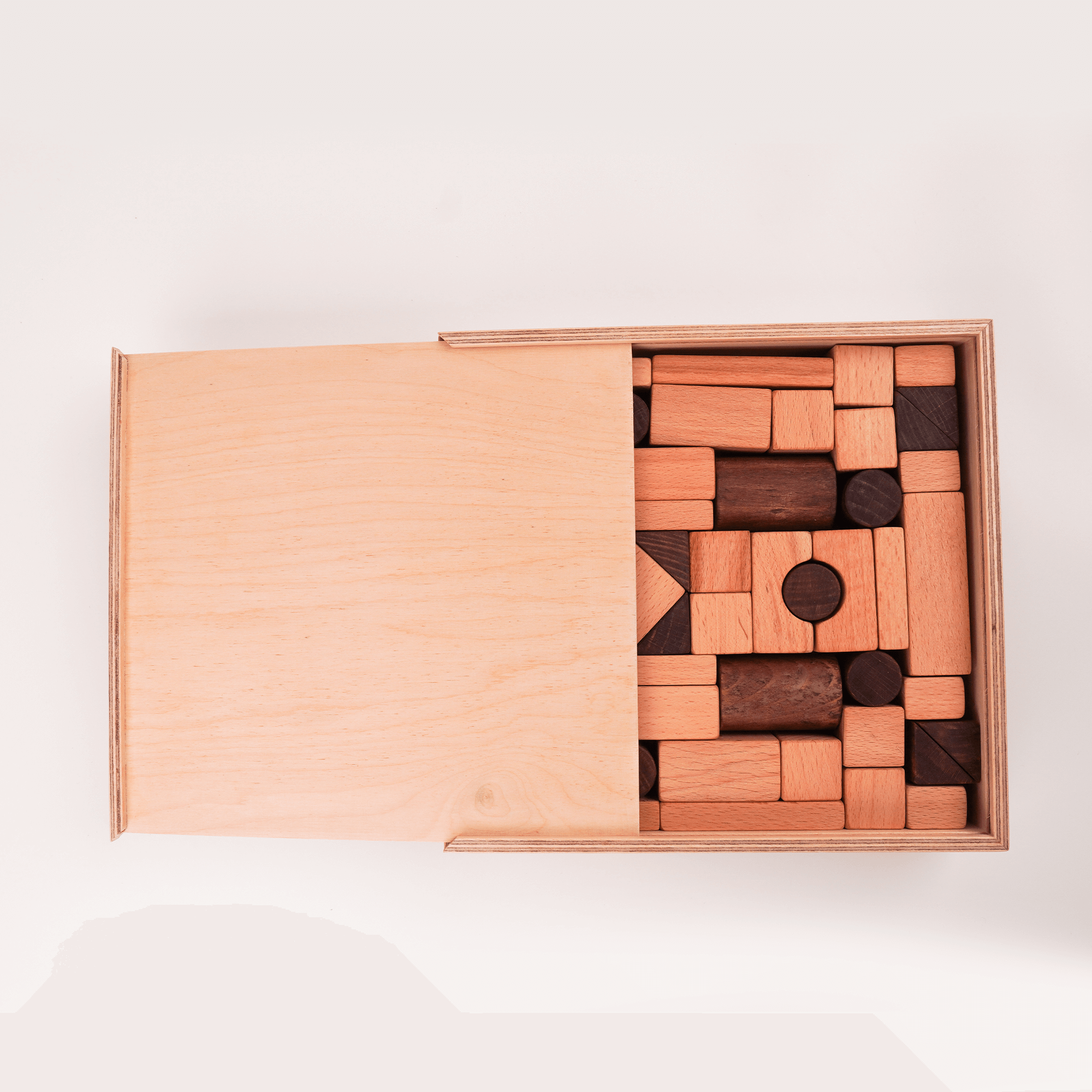 50 Piece Wooden Building Blocks