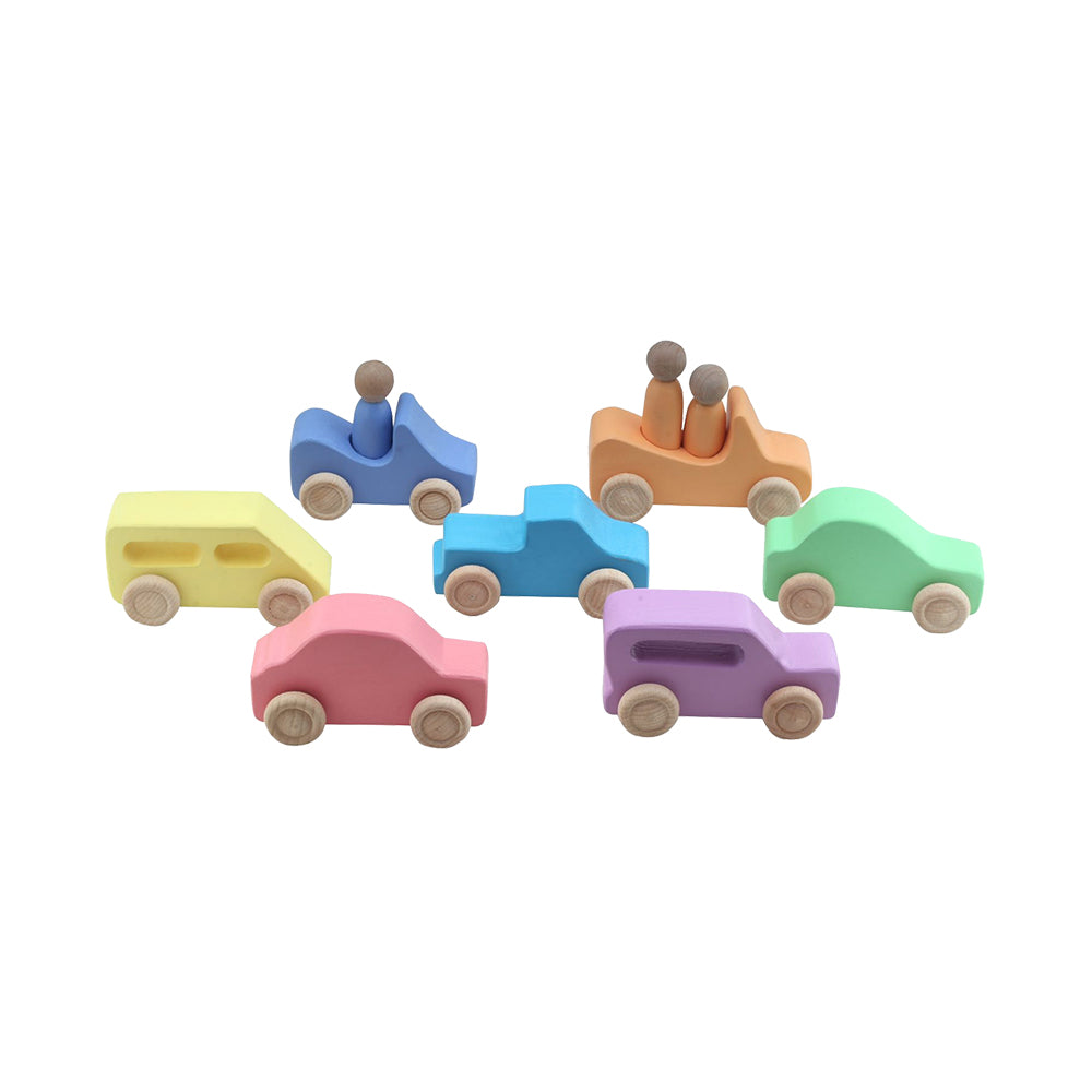 Rainbow Toy Cars (Set of 7)